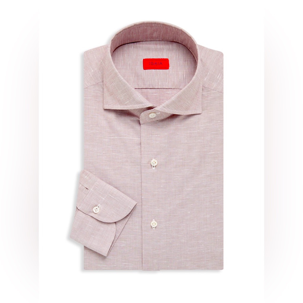 Textured Linen-Blend Shirt Nwt